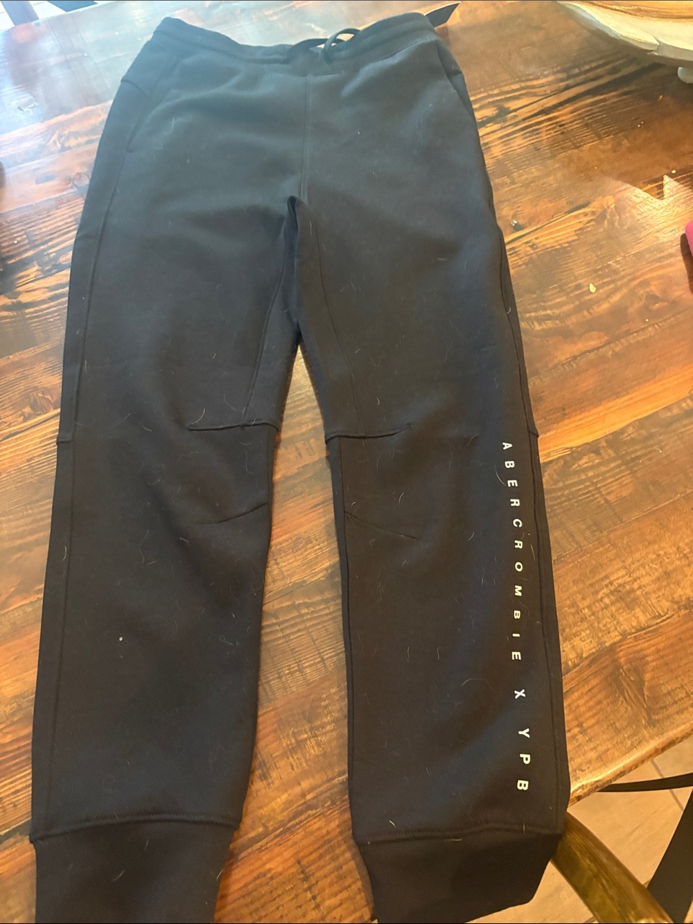 Abercrombie & Fitch Black Kids Joggers with Side Logo